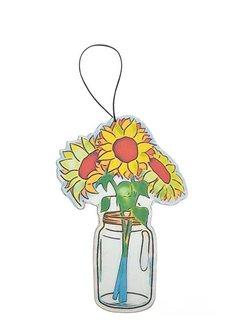 Flower Bouquet Vase Car Air Freshener