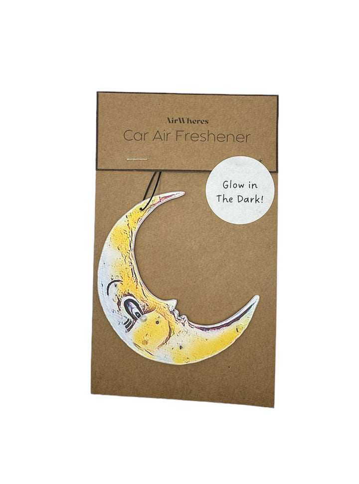 Crescent Moon Car Air Freshener with Glow Accents