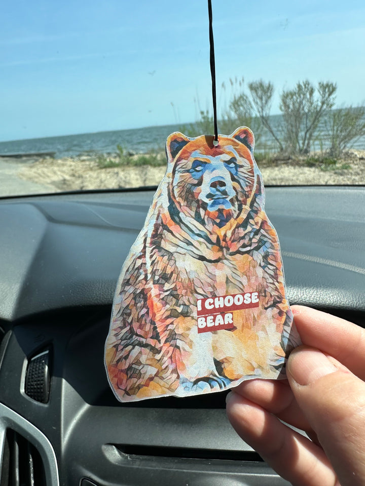 I Choose Bear Car Air Freshener