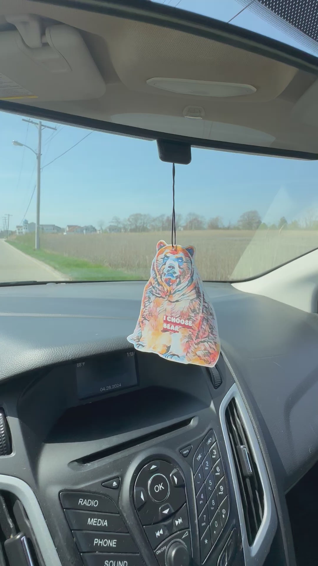 I Choose Bear Car Air Freshener