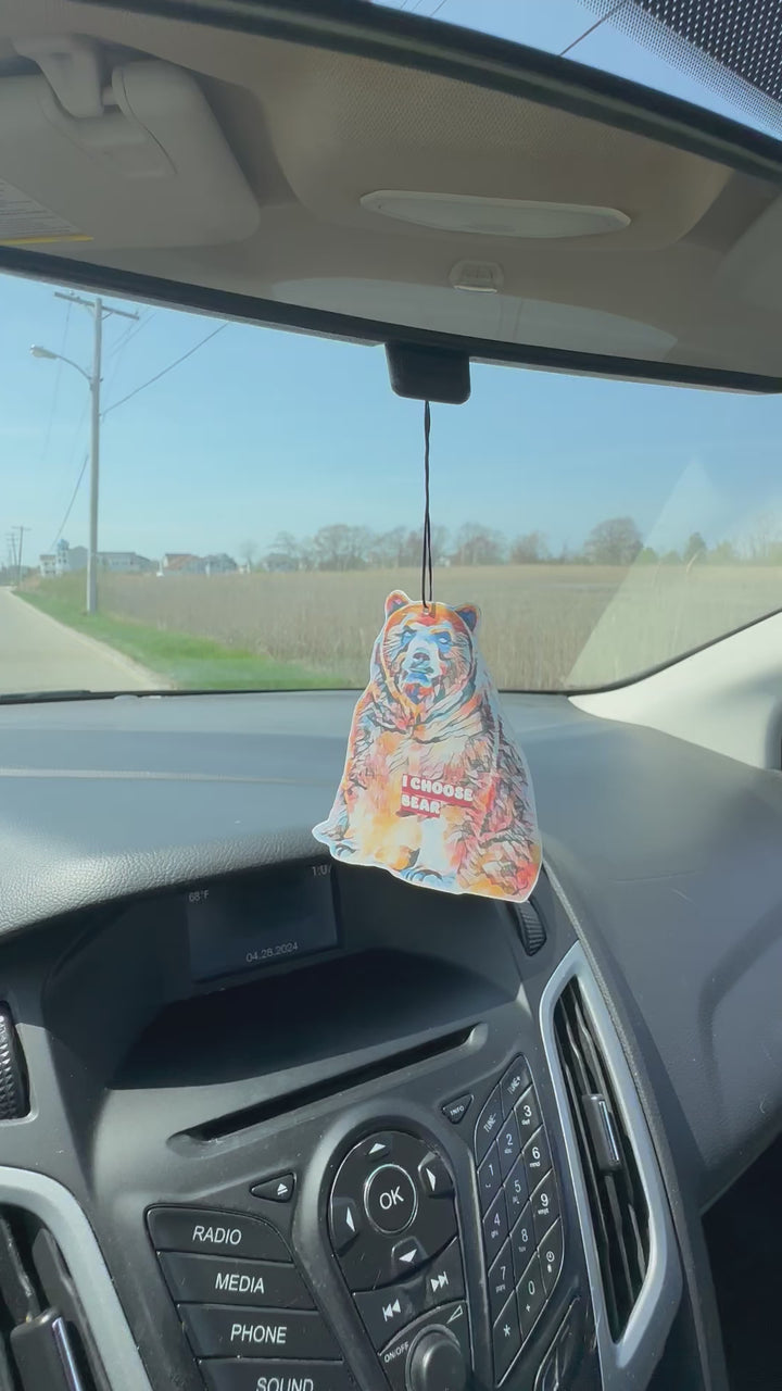 I Choose Bear Car Air Freshener